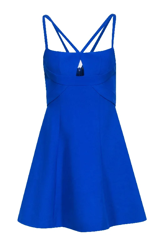 BCBG Max Azria - Cobalt Blue Strappy Sleeveless Mini Dress Sz 2