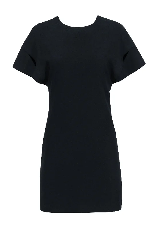 IRO - Black Short Sleeve Mini V-Back Dress Sz 4