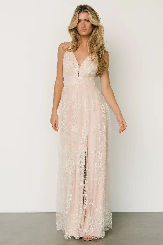 Lucienne Shimmer Maxi Gown | Ivory