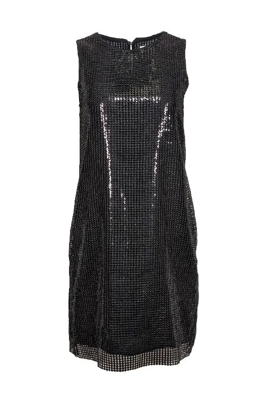 Michael Kors - Black Sequin Sleeveless Mini Dress Sz 6