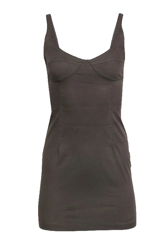 Prada - Olive Bustier Mini Tank Dress Sz 6