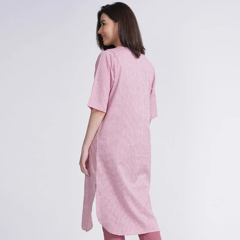 Midi Dress & Overlay for Women | Organic Cotton | Pink