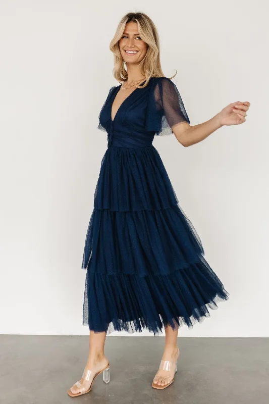 Starlet Tiered Maxi Dress | Midnight Blue