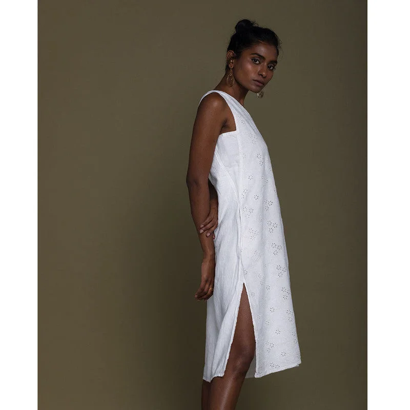 Pure Hemp Midi Dress | White