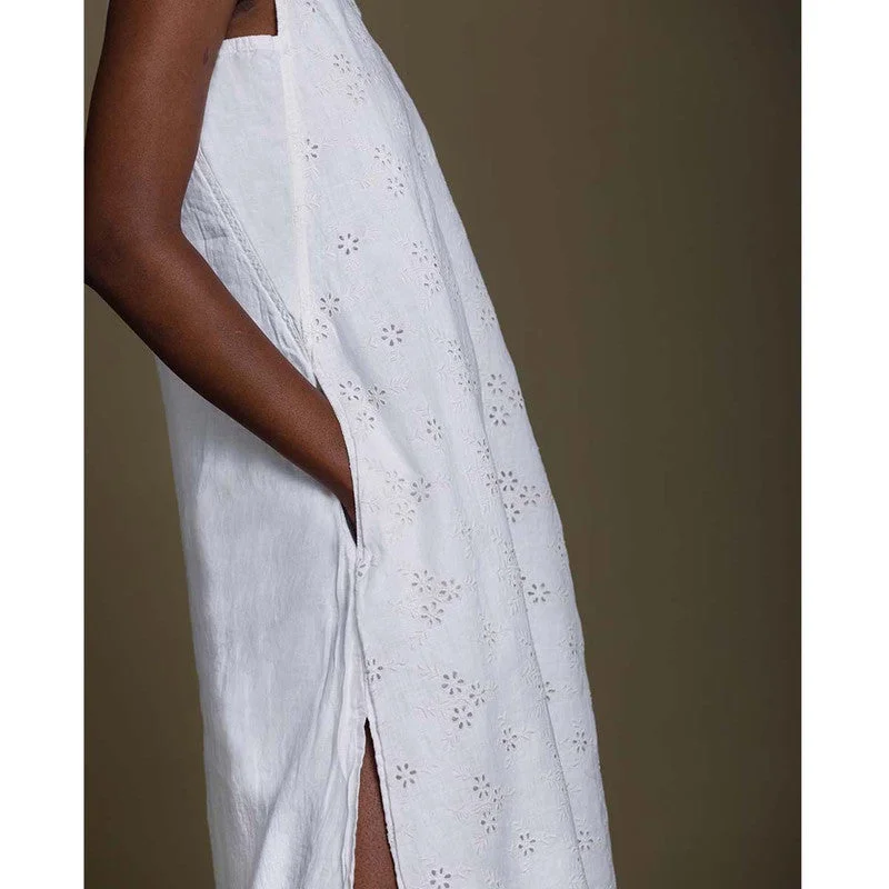 Pure Hemp Midi Dress | White