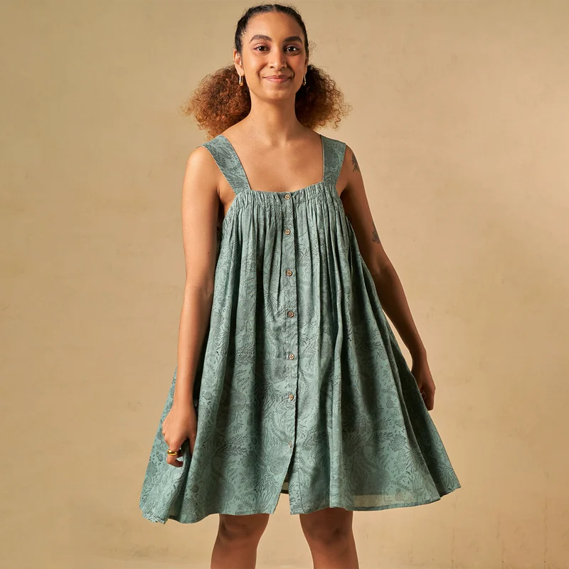 Lyocell Mini Dress | Azo-Free Dyed | Green