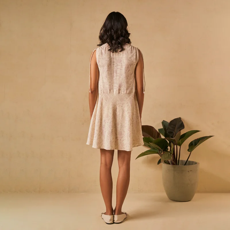 Organic Cotton Mini Dress | Azo-Free Dyed | Off-White