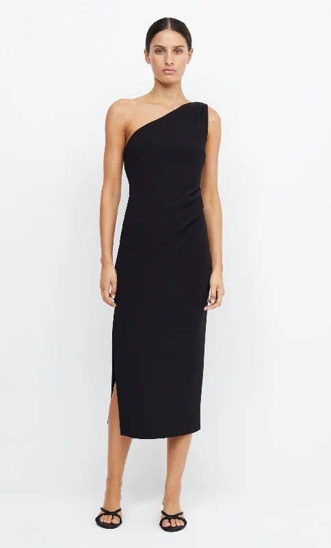 BE MINE ASYM DRESS - BLACK