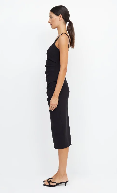 BE MINE SQUARE NECK DRESS - BLACK