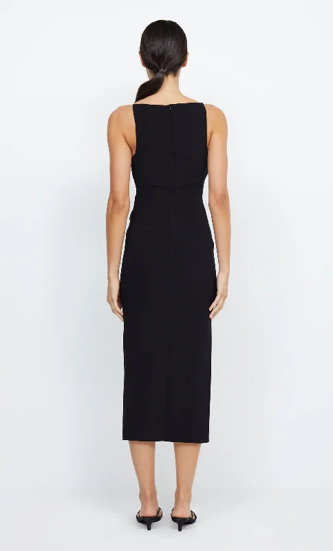 BE MINE TUCK DRESS - BLACK