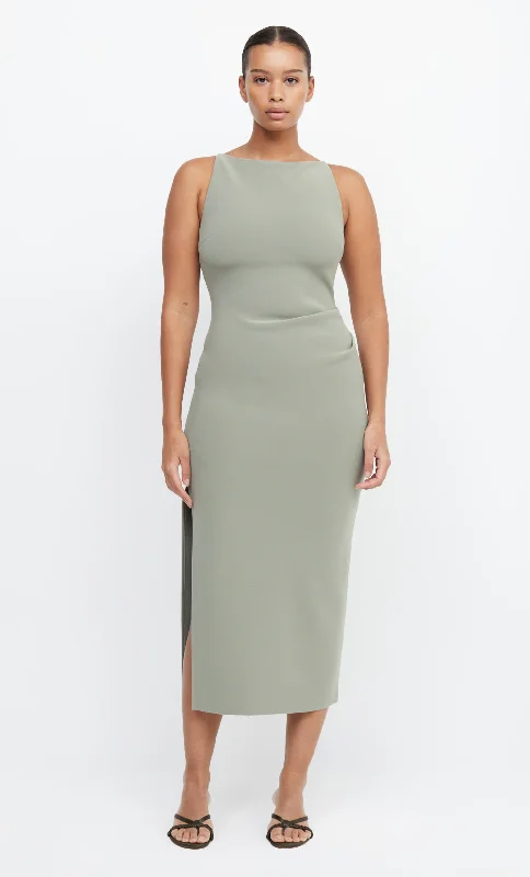 BE MINE TUCK DRESS - SAGE