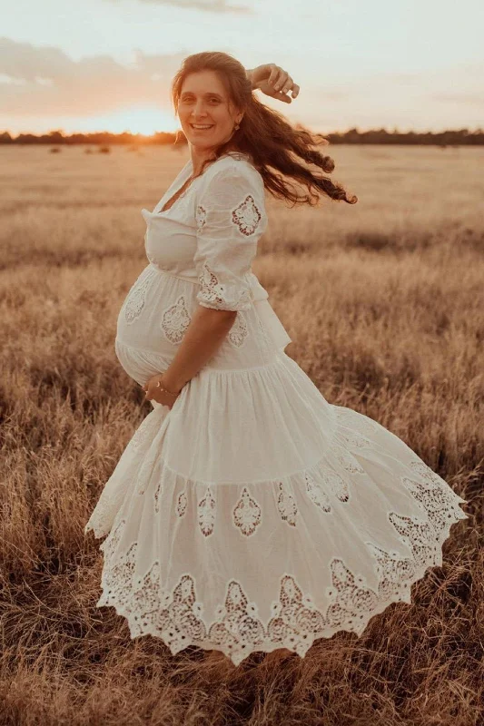 Co & Ry Marigold Maternity Photoshoot Dress Wedding Dress