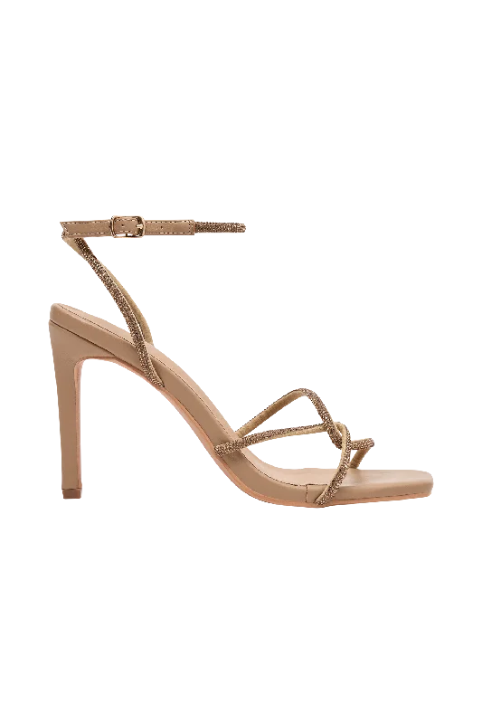 Dion Diamante Heel - Nude