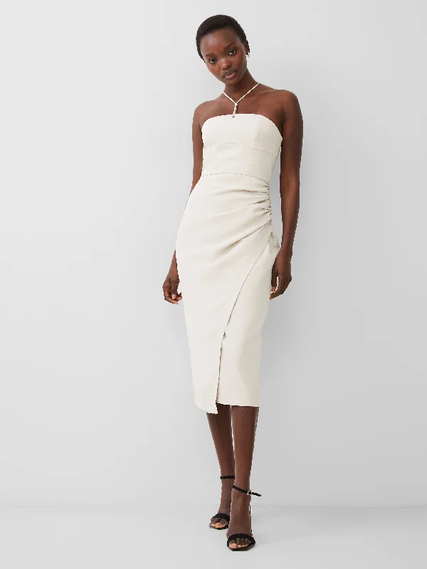 Echo Crepe Halter Dress