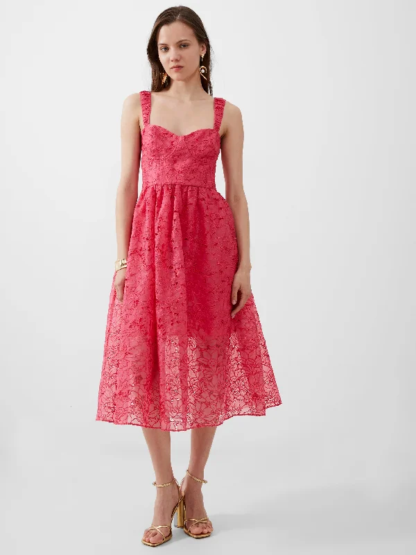 Embroidered Evelyn Lace Strappy Dress