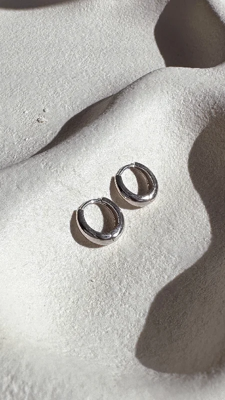 Island Glow Hoop Earrings - Sterling Silver