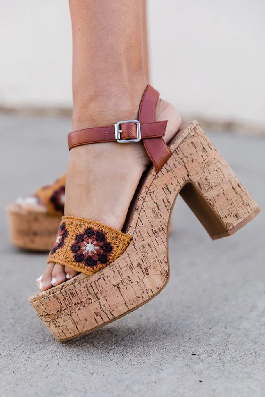 Natalie Tan Crochet Wedge FINAL SALE