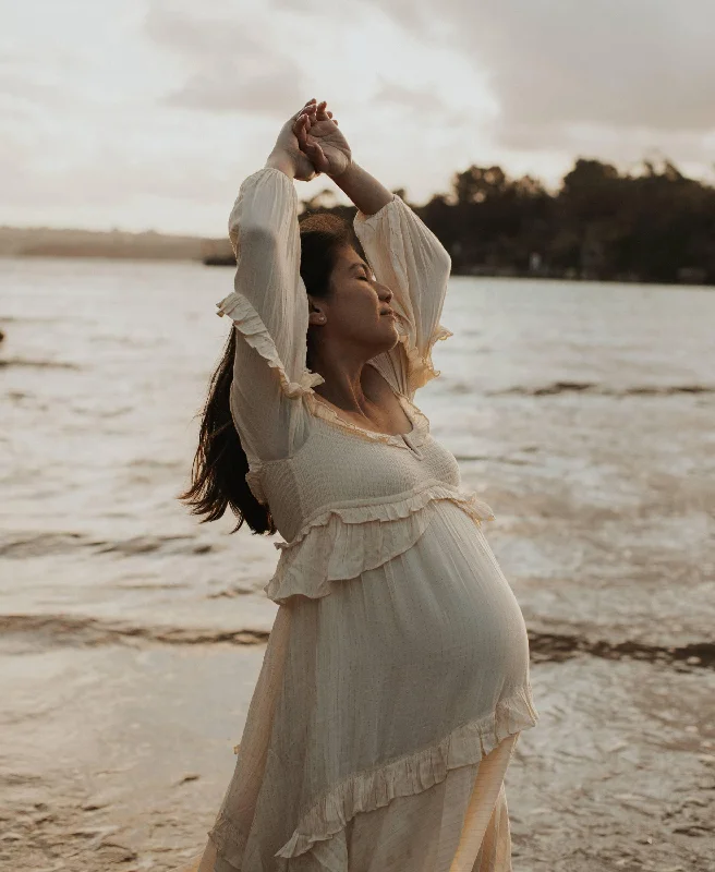 Spell Clementine Mermaid Midi Dress - Maternity Photoshoot Dress