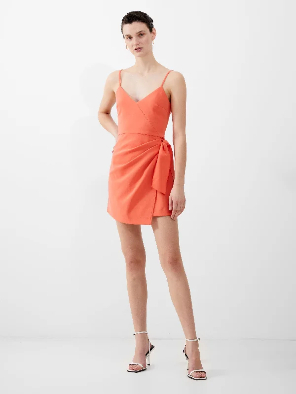 Whisper V Neck Bow Envelope Dress