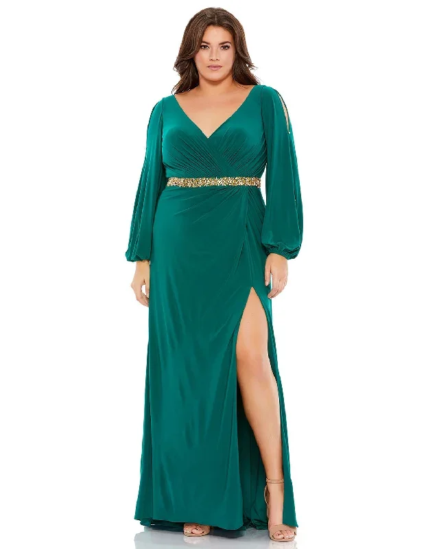 Split Sleeve Surplice Gown (Plus)