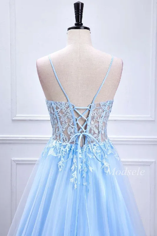 a-line-light-blue-appliques-sheer-bodice-long-prom-dress