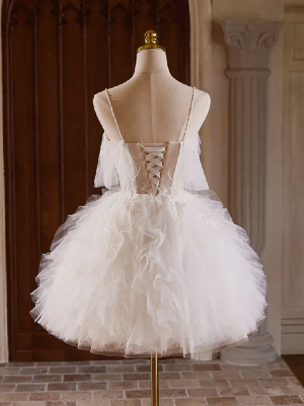 ball-gown-tulle-lace-light-champagne-short-prom-dress-with-beads