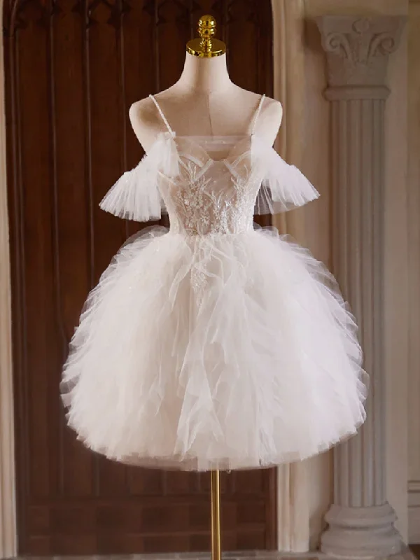 ball-gown-tulle-lace-light-champagne-short-prom-dress-with-beads