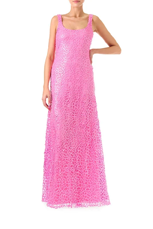 Scoop Neck Sequin Gown