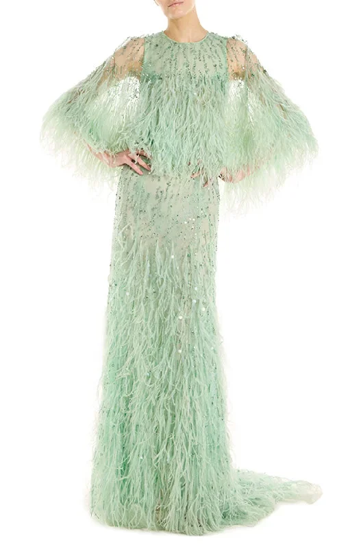 feather-capelet-evening-gown