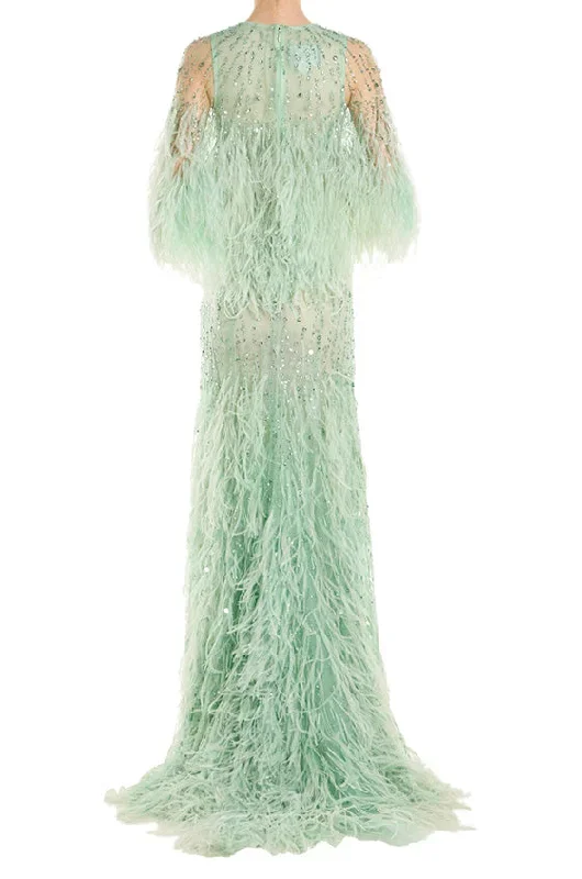 feather-capelet-evening-gown