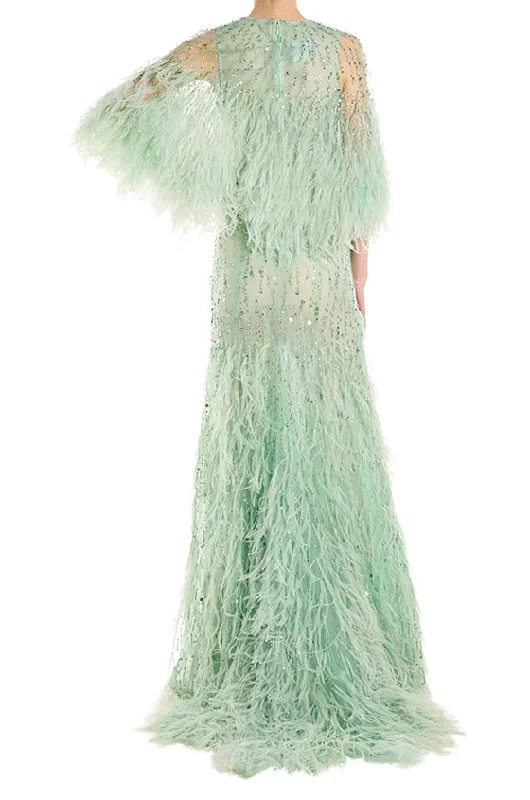 feather-capelet-evening-gown