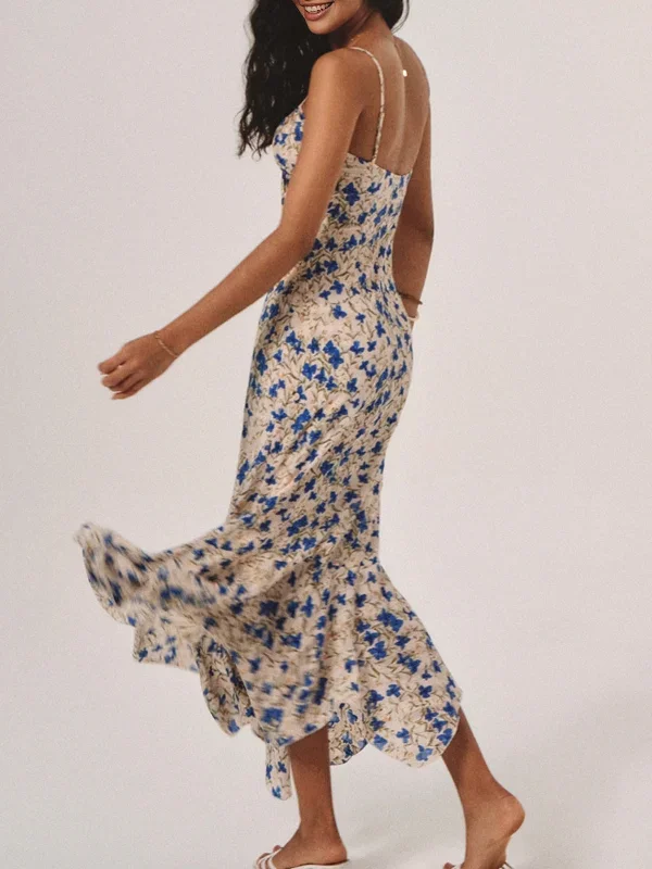 floral-print-knotted-irregular-hem-long-dress