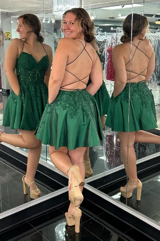 green-appliques-sweetheart-lace-up-a-line-short-party-dress