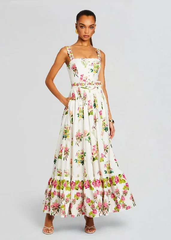 hemant-and-nandita-long-dress-with-buckle-belt-white-floral