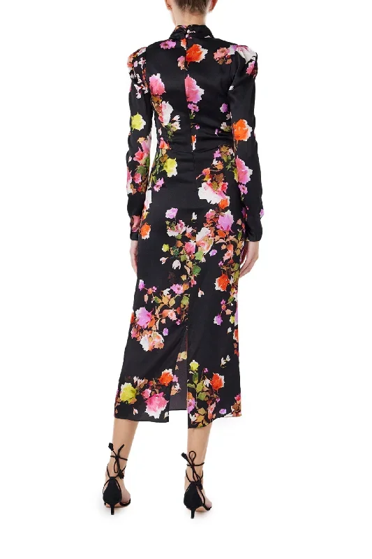 high-neck-floral-midi-dress