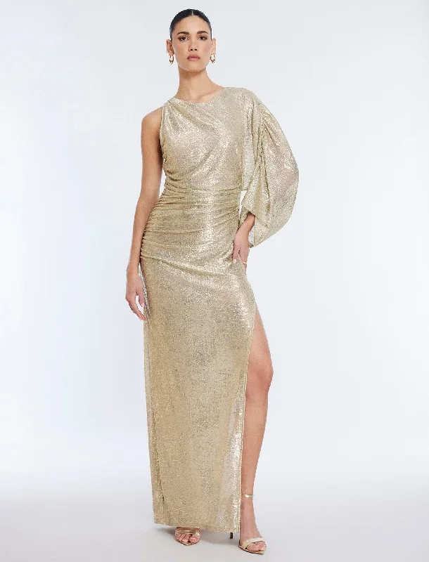 Ilona Metallic Evening Gown