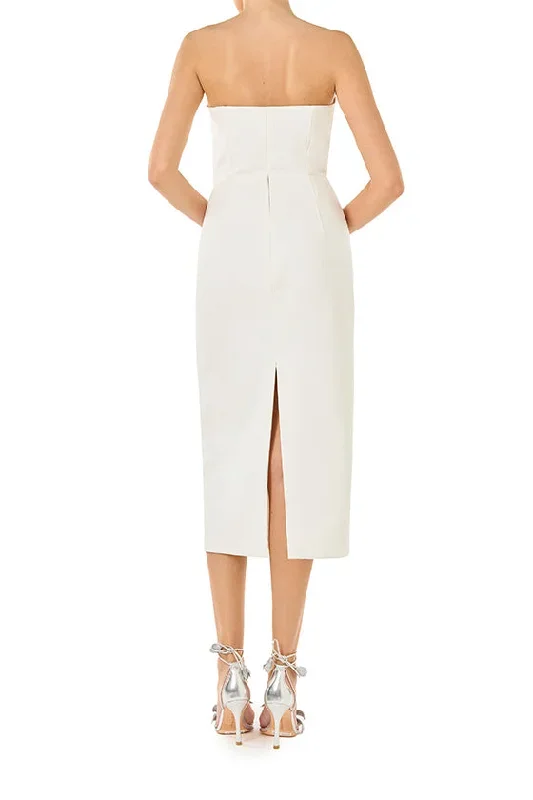 ivory-rosette-crepe-midi-dress