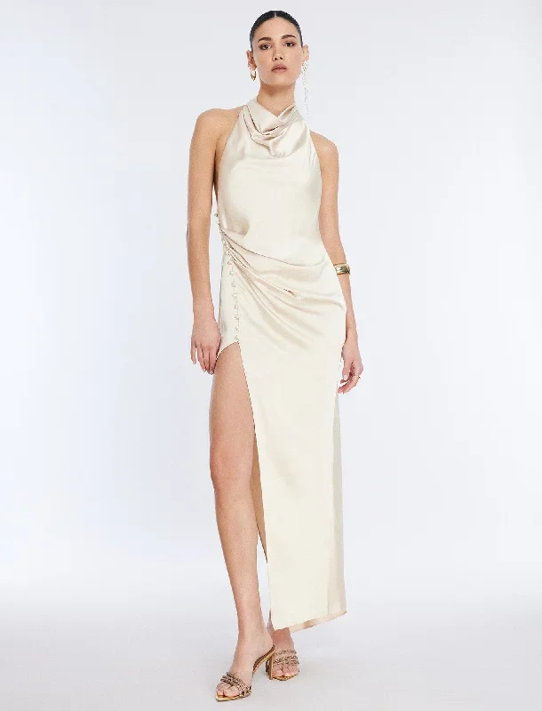 Keziah Draped Halter Gown