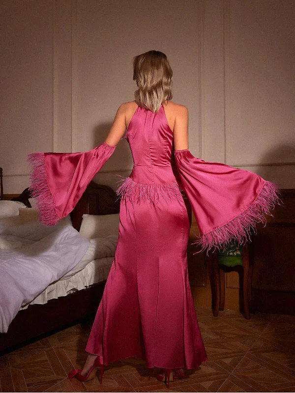 knute-halterneck-feather-satin-dress-in-hot-pink