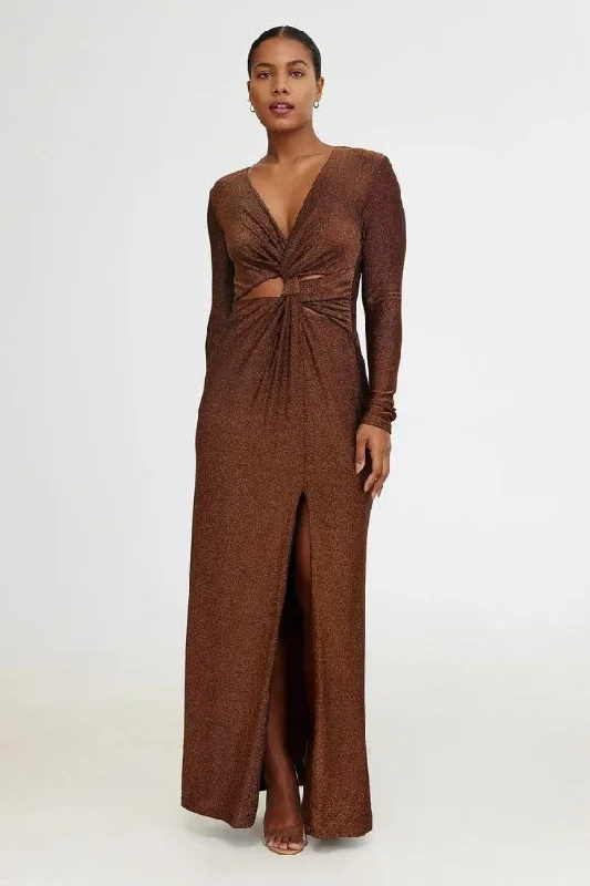 Kyla Long Sleeve Dress | Bronze