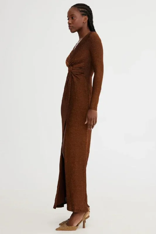 kyla-long-sleeve-dress-bronze