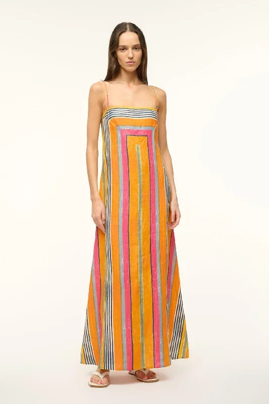 LAURA DRESS | MULTI BAYADERE STRIPE