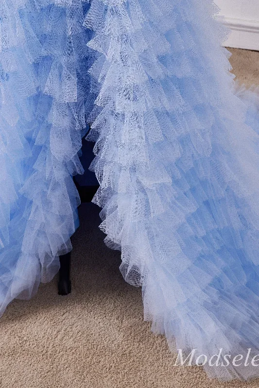 light-blue-appliques-strapless-ruffle-tiered-gown-with-slit