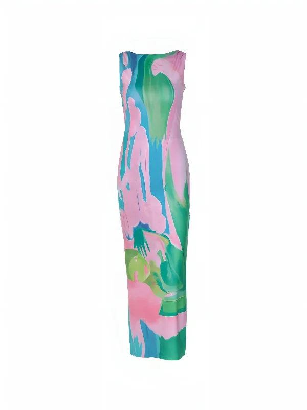 monet-garden-print-sleeveless-long-dress