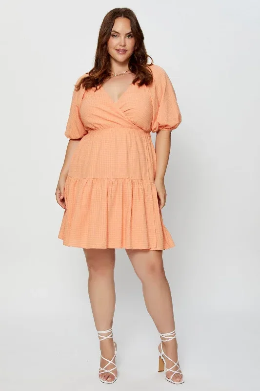 orange-skater-dress-v-neck-short-sleeve-tie-cdd1634-10lb-2