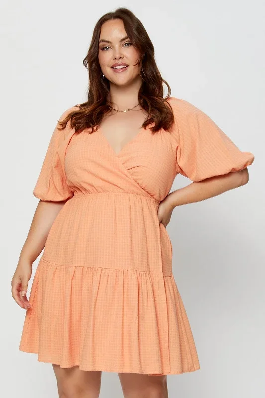 orange-skater-dress-v-neck-short-sleeve-tie-cdd1634-10lb-2