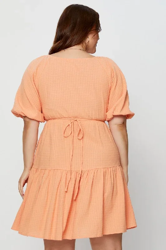 orange-skater-dress-v-neck-short-sleeve-tie-cdd1634-10lb-2