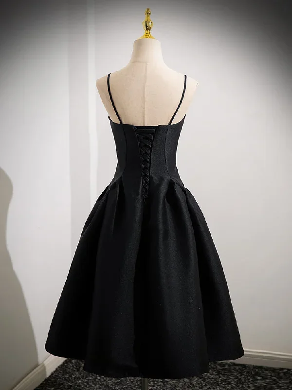 simple-a-line-satin-black-short-prom-dress-cute-black-homecoming-dress