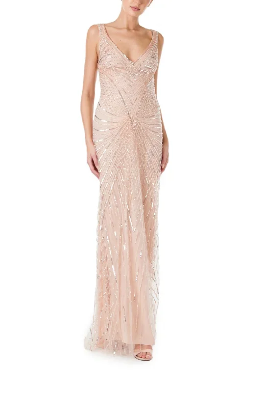 soft-melon-embroidered-tulle-deep-v-neck-gown