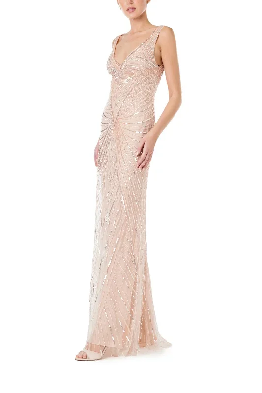 soft-melon-embroidered-tulle-deep-v-neck-gown